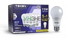 Набор ПРОМО лампа светодиодная 15Вт А60 4000К Е27 176-264В (Promo 5+1 шт) TOKOV ELECTRIC Promo-A60-E27-15-4K