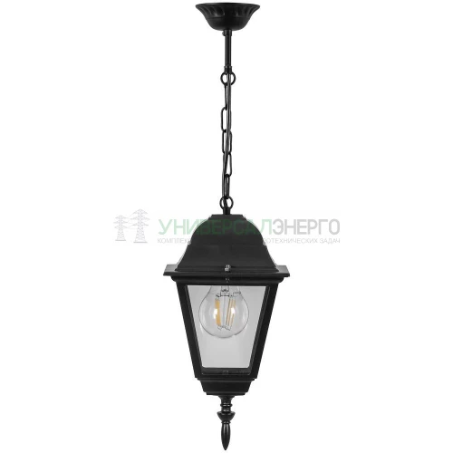 Светильник садово-парковый Feron 4105/PL4105 четырехгранный на цепочке 60W E27 230V, черный 11022