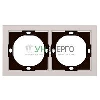 Рамка 2-местная, STEKKER, серия Мия, PFR00-3002-08, пудровый жемчуг 50487