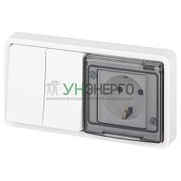 Блок СП Эксперт 11-7522-01 (розетка + выключатель) 16A IP55 250В 10AX двойн. бел. Эра Б0063274 Блок СП Эксперт 11-7522-01 (розетка + выключатель) 16A IP55 250В 10AX двойн. бел. Эра Б0063274
