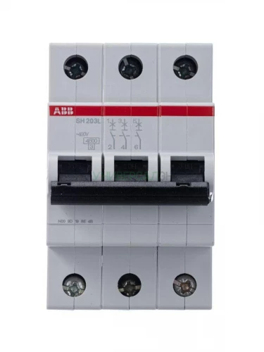Выключатель автоматический модульный 3п C 40А 4.5кА SH203L C40 ABB 2CDS243001R0404 фото 3
