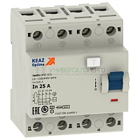 Выключатель дифференциального тока (УЗО) 4п 40А 30мА OptiDin DМ63-4240 AC УХЛ4 КЭАЗ 254211