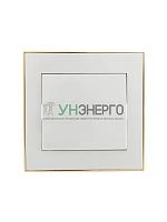 Выключатель 1-кл. СП Rain 10А IP20 с зол. боковой вставкой бел. LEZARD 703-0226-100