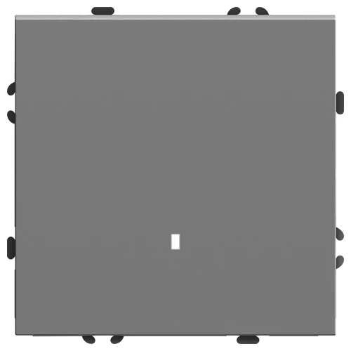 Выключатель 1-клавишный c индикатором (механизм), STEKKER, 250В, 10А, серия Эмили, RSW10-5101-10, платиново-серый, soft touch 49941