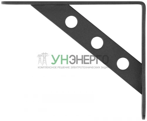 Уголок-кронштейн усиленный 150х125мм черн. КУРС 66102 фото 2