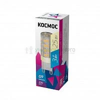 Лампа светодиодная 3Вт 220В G9 3000К КОСМОС LksmLED3WG9C3000pc