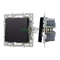 Механизм выключателя одноклавишный перекрестный SWT-MKX1-PL-BK (250В 16А) Arlight 043719