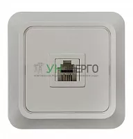 Розетка телефонная 1-м СП Bolleto 7034 16А IP20 бел. ASD / IN HOME 4690612000398