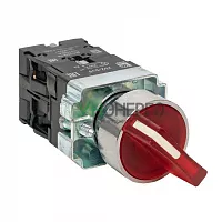 Переключатель BD21 2P с красн. подстветкой 230В NO PROxima EKF xb2-bk21-r-230