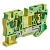 Зажим самозажимной, 2-проводной проходной ЗНИ - 4.0 (JXB ST 4), желтый, зеленый STEKKER 39960