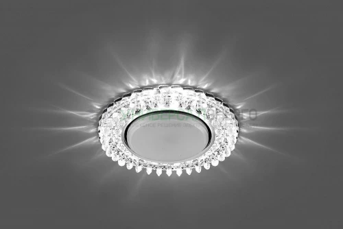 Светильник встраиваемый с белой LED подсветкой Feron CD4027 потолочный GX53 без лампы прозрачный 29541 фото 4