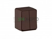 Выключатель 2-кл. ОП AtlasDesign PROFI IP54 10AX корич. SE ATN546051