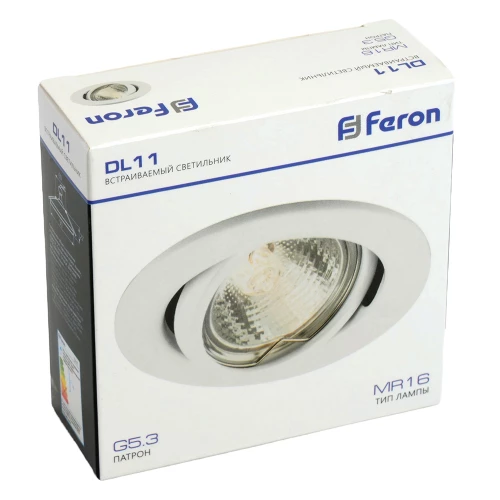 Светильник встраиваемый Feron DL11 потолочный MR16 G5.3 белый 15114 фото 7