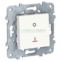 Выключатель 1-кл. 2п 2мод. СП Unica New IP21 (сх. 2а) 250В 16AX с индикацией механизм бел. SchE NU526218S