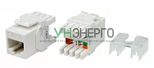 Вставка Keystone Jack RJ45 (8P8C) кат.6 180град. KJ8-8P8C-C6-180-WH бел. Hyperline 426189