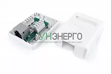 Розетка компьютерная 1-м ОП SB1-1-8P8C-C6-SH-WH RJ45 (8P8C) кат.6 экранир. Dual IDC Hyperline 430236