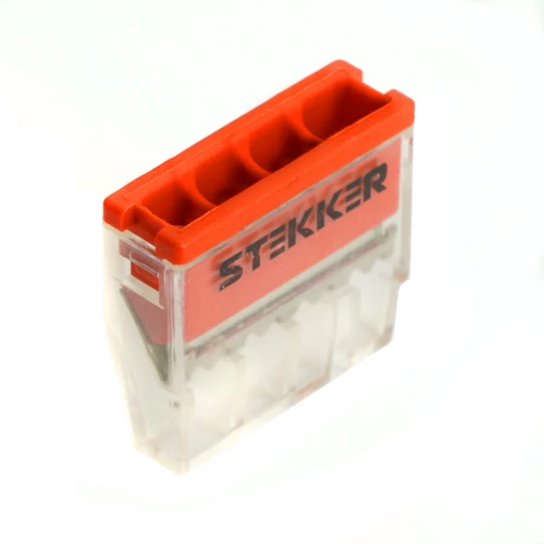 Клемма монтажная 4-проводная STEKKER  для 1-жильного проводника, LD2273-204 32390 фото 4