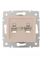 Механизм розетки компьютерной 2-м СП Karina RJ45 крем. LEZARD 707-0388-141