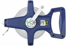 Рулетка землемерная 30м фибергласовая лента открытый корпус син. FIT 17630