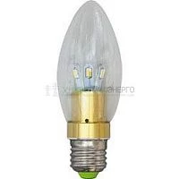 Лампа светодиодная, 6LED(3.5W) 230V E27 6400K матовая золото, LB-70 25307