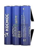 Аккумулятор Li-ion 18650 3000мА.ч без защиты с выводами под пайку (уп.3шт) КОСМОС KOC18650Li30PAS3 Аккумулятор Li-ion 18650 3000мА.ч без защиты с выводами под пайку (уп.3шт) КОСМОС KOC18650Li30PAS3