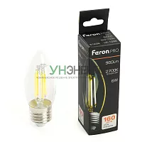 Лампа светодиодная Feron.PRO LB-1206 Свеча E27 6W 175-265V 2700K 51238