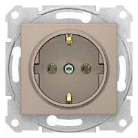 Механизм розетки 1-м СП Sedna 16А IP20 с заземл. быстрозажим. контакты без защ. шторок титан SchE SDN3001868