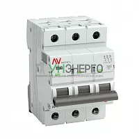 Выключатель автоматический модульный 3п B 50А 10кА AV-10 AVERES EKF mcb10-3-50B-av
