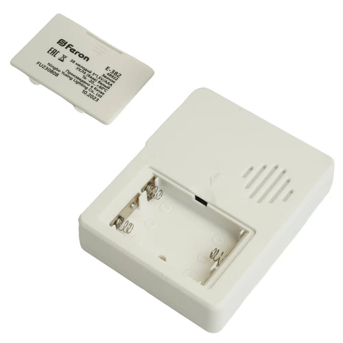 Звонок дверной беспроводной Feron E-382 Электрический 38 мелодий белый с питанием от батареек и от сети через USB 48922 фото 6