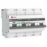 Выключатель автоматический модульный 4п D 32А 10кА ВА 47-100 PROxima EKF mcb47100-4-32D-pro