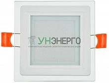 Светильник светодиодный ДВО 1623 6Вт 4000К IP20 встраив. со стекл. квадр. IEK LDVO0-1623-06-4000-K01