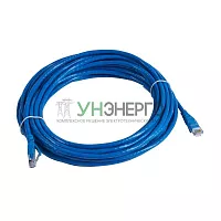 Шнур RJ-45 кат.6 неэкранированный ПВХ 10м Leg 039876