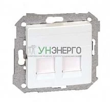 Адаптер на 2 RJ45 коннектора Simon82 защ. шторки бел. Simon 82006-30