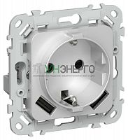 Розетка 1-м СП FLITE РСЮша11-1-ФлА 16А с USB A+A 3.1А с заземл. с защ. шторками безвинтовое крепление механизм алюм. IEK FI-R14-16-1-U21-D31-K47 Розетка 1-м СП FLITE РСЮша11-1-ФлА 16А с USB A+A 3.1А с заземл. с защ. шторками безвинтовое крепление механизм алюм. IEK FI-R14-16-1-U21-D31-K47