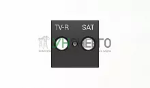 Накладка для TV-R-SAT розетки SKY черн. бархат ABB 2CLA855010A1501