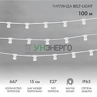 Гирлянда "Белт Лайт" 2жил. шаг 15см патроны E27 1320Вт IP65 влагостойкая провод бел. (уп.100м) Neon-Night 331-251 Гирлянда "Белт Лайт" 2жил. шаг 15см патроны E27 1320Вт IP65 влагостойкая провод бел. (уп.100м) Neon-Night 331-251