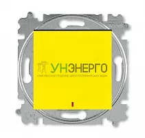 Переключатель 1-кл. СП Levit IP20 с контрол. подсветкой желт./дым. черн. ABB 2CHH592545A6064