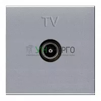 Механизм розетки TV 2мод. Zenit простой серебр. ABB 2CLA225070N1301