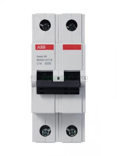 Выключатель автоматический модульный 2п C 16А 4.5кА Basic M BMS412C16 ABB 2CDS642041R0164 фото 4