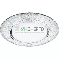 Светильник встраиваемый с белой LED подсветкой Feron CD4042 потолочный GX53 без лампы, прозрачный, хром 41304