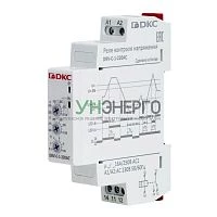 Реле контроля напряжения однофазное тип DRV конфигурация контакта 1CO 220В AC DKC DRV-C-1-220AC
