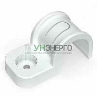 Крепеж-скоба пластиковая односторонняя для прямого монтажа STEKKER PMFB25G серая (упаковка 50 шт) 50773