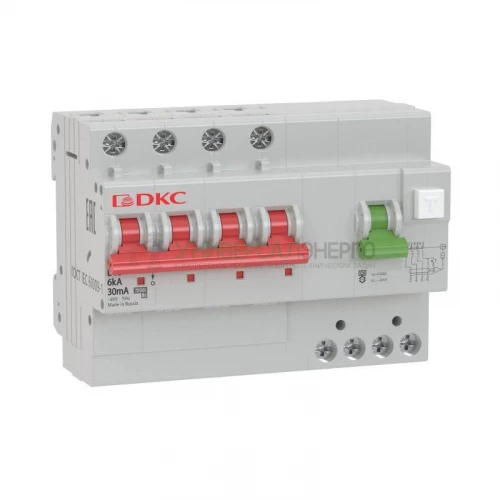 Выключатель автоматический дифференциального тока 4п (3P+N) C 50А 100мА 6кА тип A MDV63 YON MDV63-43C50-A