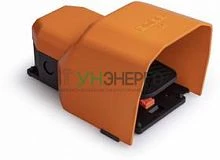 Педаль одиночная 1НО+1НЗ 250В AC 4А IP65 с фиксацией; с защ. кожухом алюм. оранж. EMAS PDKS11BX11T Педаль одиночная 1НО+1НЗ 250В AC 4А IP65 с фиксацией; с защ. кожухом алюм. оранж. EMAS PDKS11BX11T