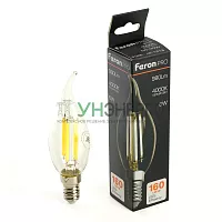 Лампа светодиодная Feron.PRO LB-1216 Свеча на ветру E14 6W 175-265V 4000K 51263