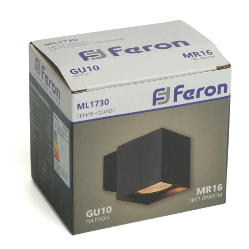 Светильник  настенный Feron ML1730 QUAD   MR16 35W, 230V, GU10,  чёрный IP20 48429 фото 8