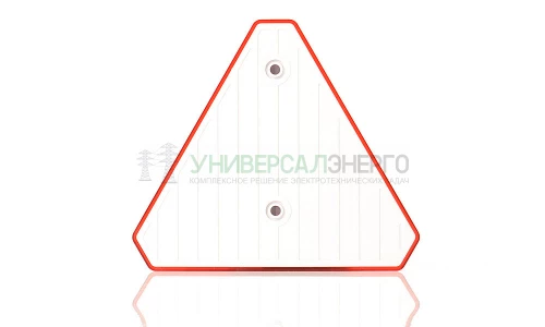 Светоотражатель красный треугольный с отверстиями WAS 839 фото 5
