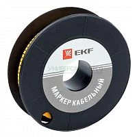 Маркер каб. 4.0кв.мм "1" (ЕС-2) (уп.500шт) EKF plc-KM-4-1