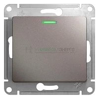 Выключатель 1-кл. СП Glossa 10А IP20 (сх. 1а) 10AX с подсветкой механизм платина SE GSL001213