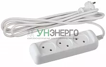 Удлинитель 3х3м без заземл. 10А IP20 U-3-3m-2х1 ПВС 2х1 Эра Б0028355